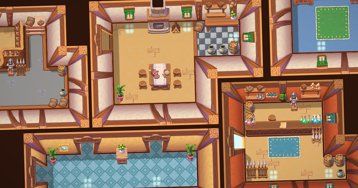 2D Hand Painted - Interior Tileset | 2D Environments | Unity Asset Store