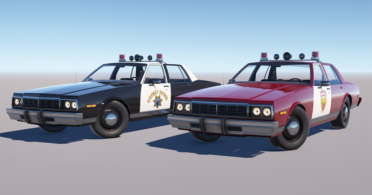 Unity Police Car Classic US Police Car HQ | 3D Land | Unity Asset Store