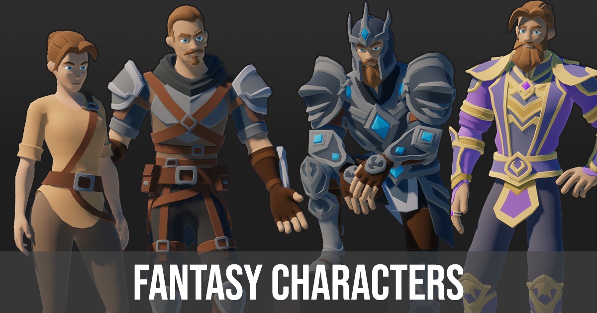 Low Poly Modular Fantasy Characters | Characters | Unity Asset Store