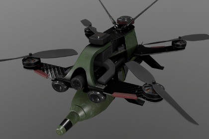 FPV Drone Valkyrie – Military UAV (4K PBR, Game Ready)
