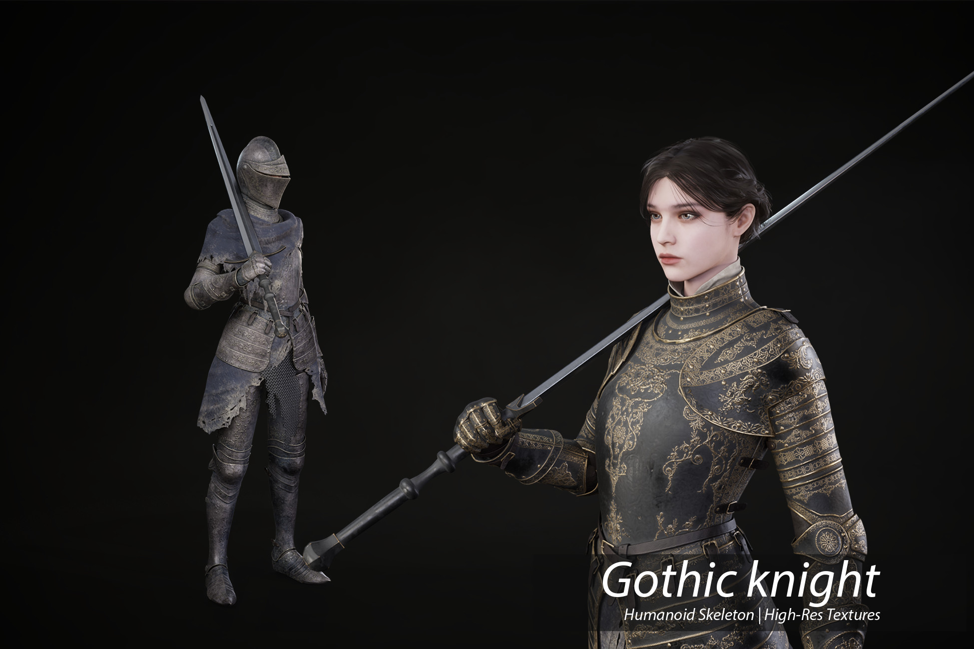 Knight Asset Gdevelop Gothic Knight | 3D Humanoids | Unity Asset Store