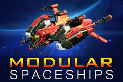 Sci-Fi Modular Spaceship Galaxy Raptor