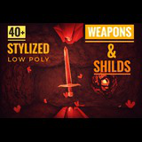 Emberfall – 40 Stylized Low Poly Weapons & Shields