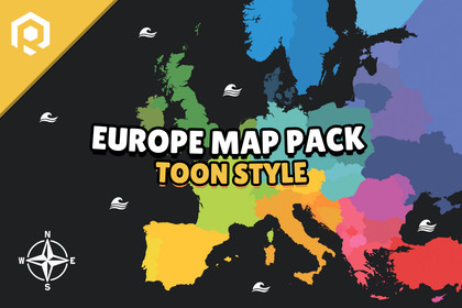 Toon Style Europe Map Pack