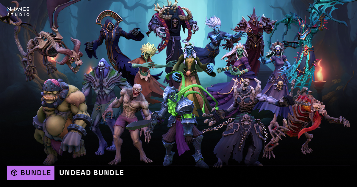 Undead Instrument Creatures Stylized Fantasy Undead Characters Bundle | 3D Creatures | Unity Asset ...