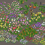 Stylized Hand-Painted Plant & Flower Pack