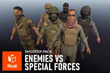 Special Forces vs Enemies – Shooter pack