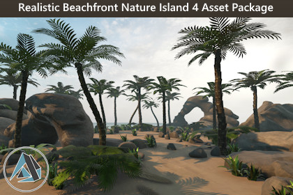 Realistic Beachfront Nature Island 4 Asset Package