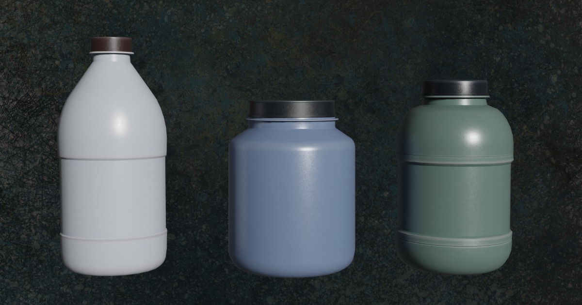 Bottles Series Equip Drink Container G1 - N1-3 | 3D Industrial | Unity ...