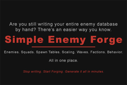 Simple Enemy Forge: No-Code Enemy, Squad, Spawn, Scaling & Wave w/ JSON Export