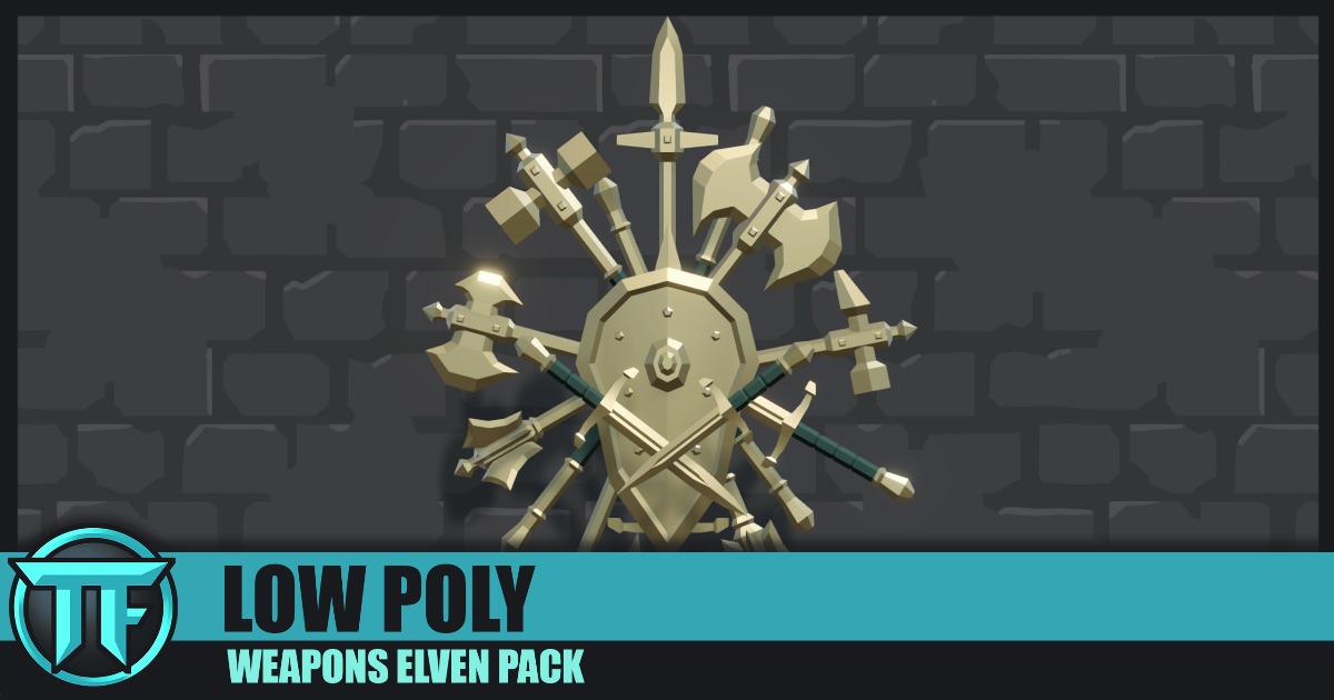 LOW POLY - Weapons Elven Pack | 3D Weapons | Unity Asset Store