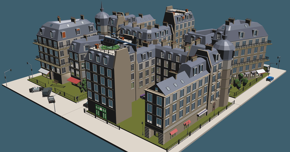 Basic Town Layout For Unity Colorful Town - Low Poly Assets | 3D Urban | Unity Asset Store
