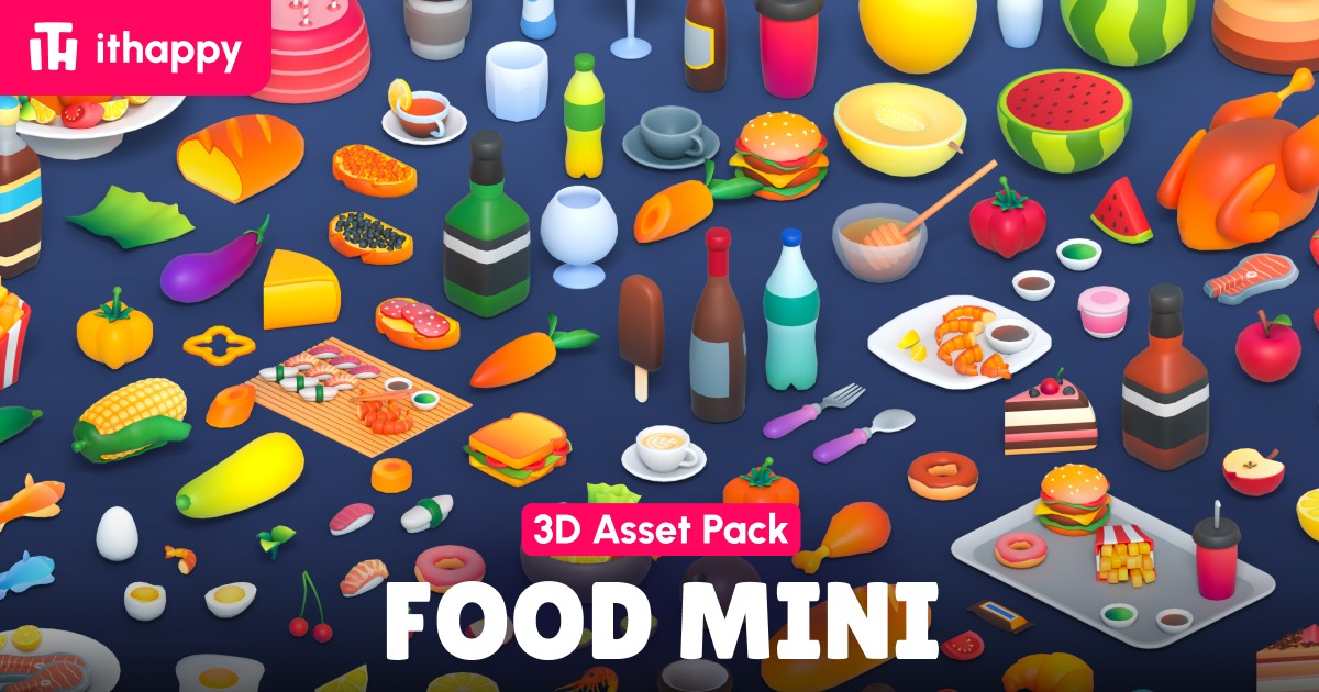 Food Mini - Low Poly 3D Models Pack | 3D Food | Unity Asset Store