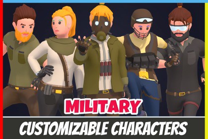 Customizable 3D Military Characters Vol 3
