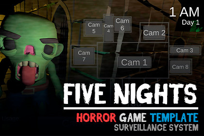 Five Nights Horror Template - Surveillance System