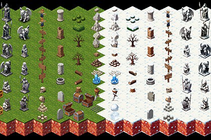 2D Isometric Environment Decorations Pack