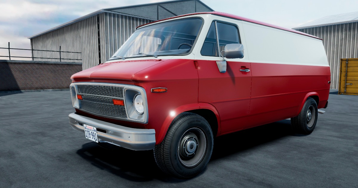 80s Industrial Van 3D Vehicles Unity Asset Store
