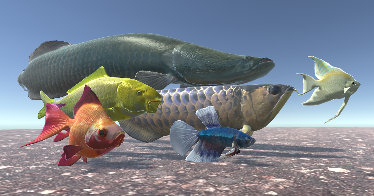 Freshwater Fish Pack | Characters | Unity Asset Store