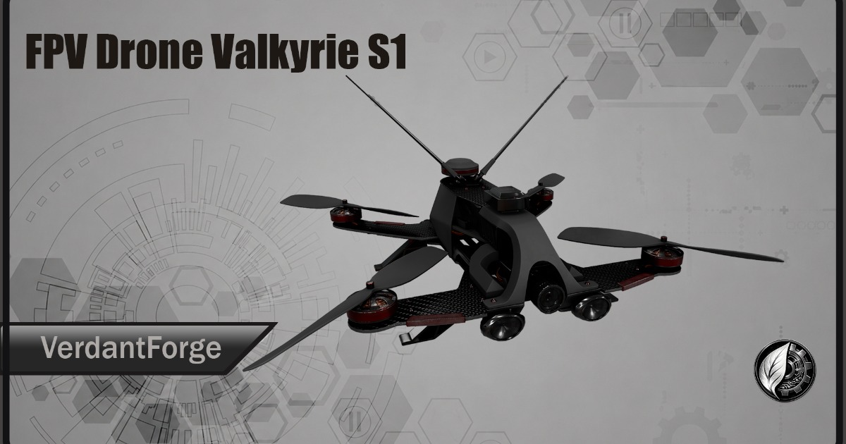 Unity Uav FPV Drone Valkyrie S1 – Military UAV (4K PBR, Game Ready) | 3D Air ...