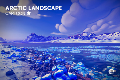 Arctic Landscape Cartoon
