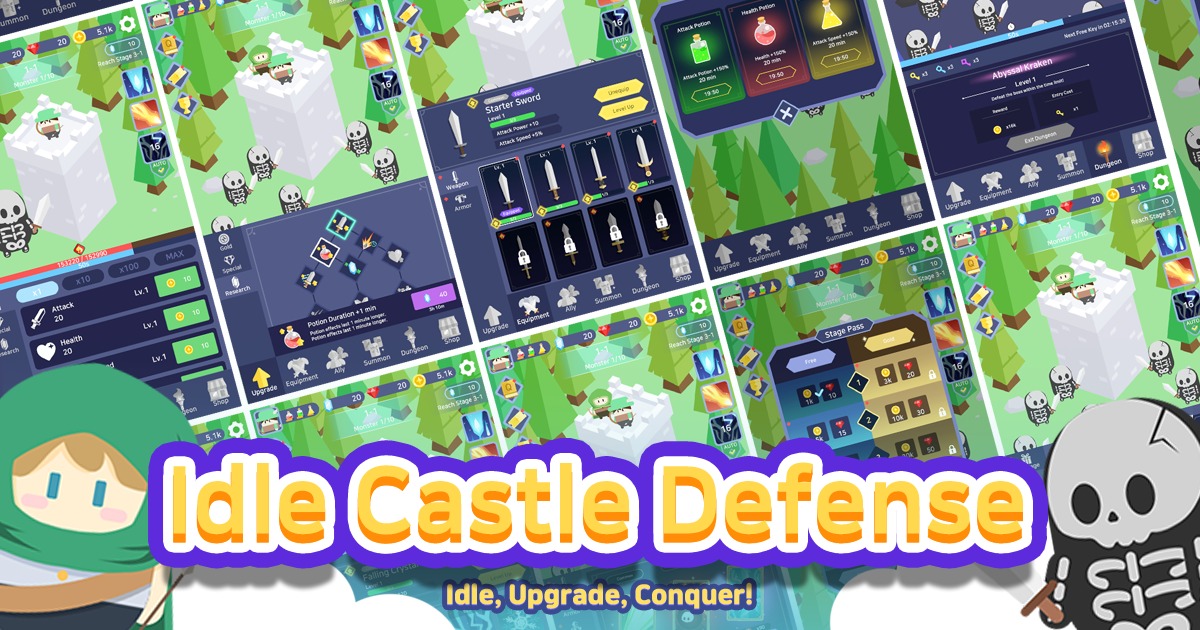 Idle Castle Defense | 2D GUI | Unity Asset Store