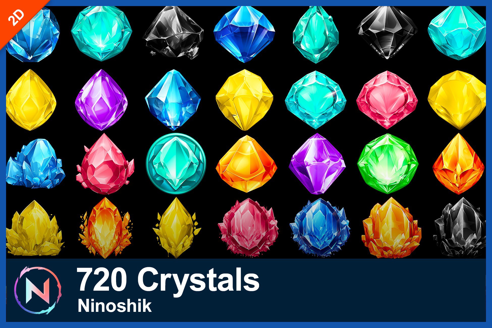 Crystals. Big Pack | 2D | Unity Asset Store