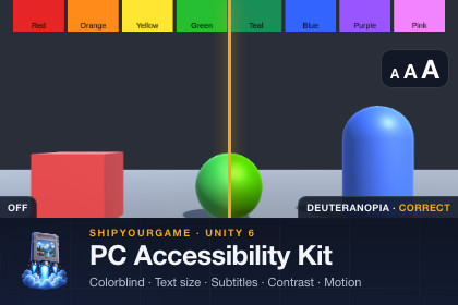 PC Accessibility Kit: Colorblind, Text Size, Subtitles, Contrast