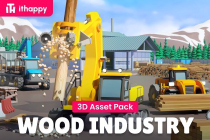 Wood Industry - Low Poly 3D Models Pack