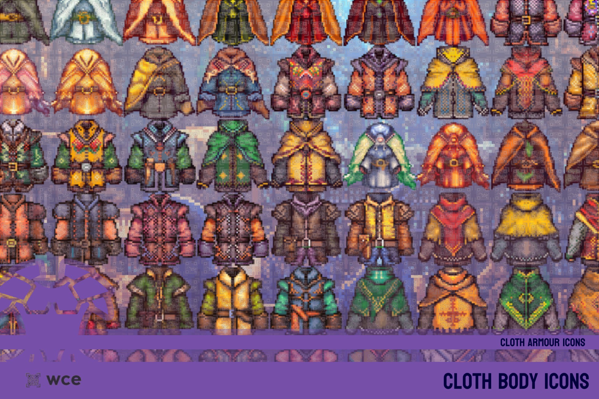 Cloth Body Icons - 2D Pixel Cloth Armour Customization Gear Item Pack ...