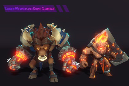 Tauren Warrior and Stone Guardian