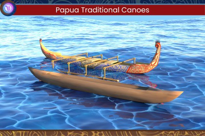 Papua Traditional Canoe