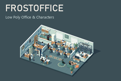 FrostOffice - Low Poly Office & Characters