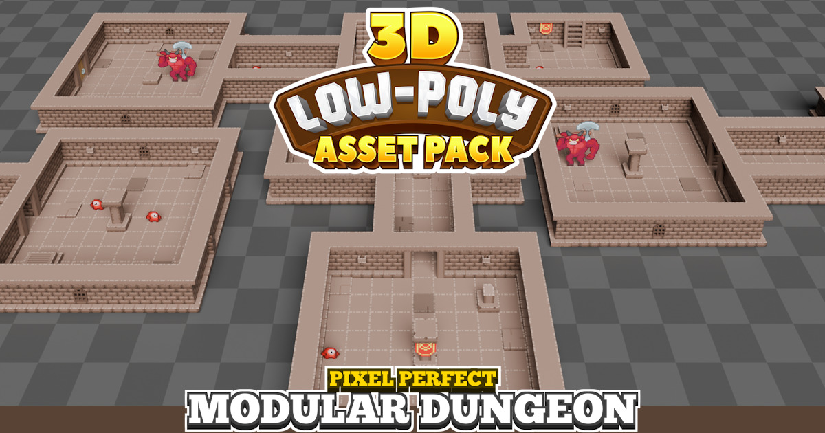 Low Poly Modular Pixel Dungeon Pack 1 | 3D Environments | Unity Asset Store