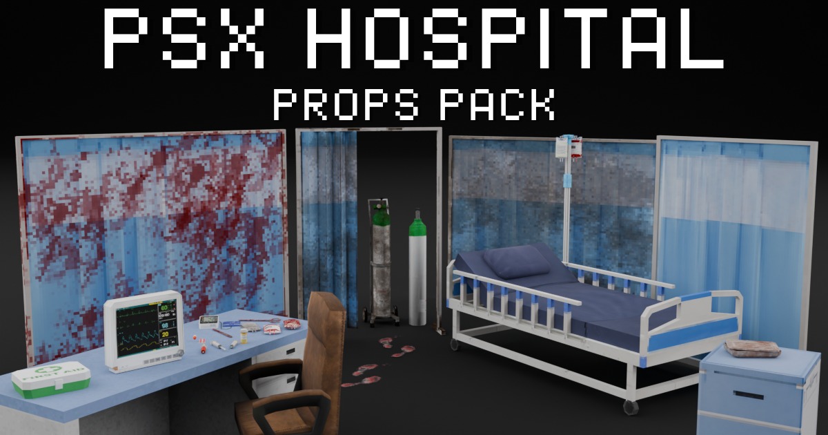 PSX Horror Hospital – Props & Environment Pack | 3D Props | Unity Asset ...