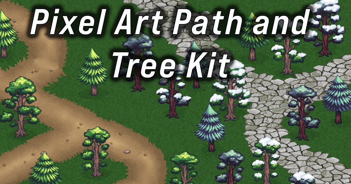 2d Pixelated Path Pixel Art Path and Tree Kit | 2D Environments | Unity Asset Store