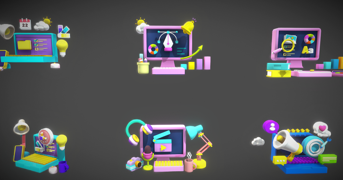 3D Button Collections5 | 3D GUI | Unity Asset Store