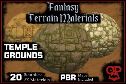 Fantasy Terrain Materials | Temple Grounds