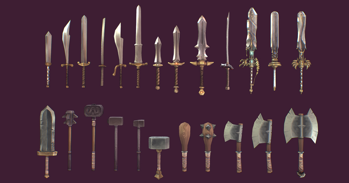 Low Poly Modular Weapon Set | 3D Weapons | Unity Asset Store