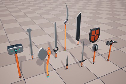 Simple LowPoly Melee Weapons Pack