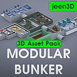 Low Poly Modular Bunker