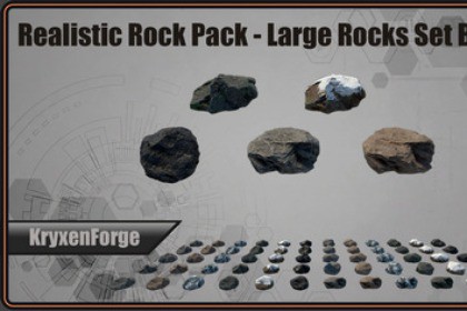 Realistic Rock Pack - Large Rocks Set B