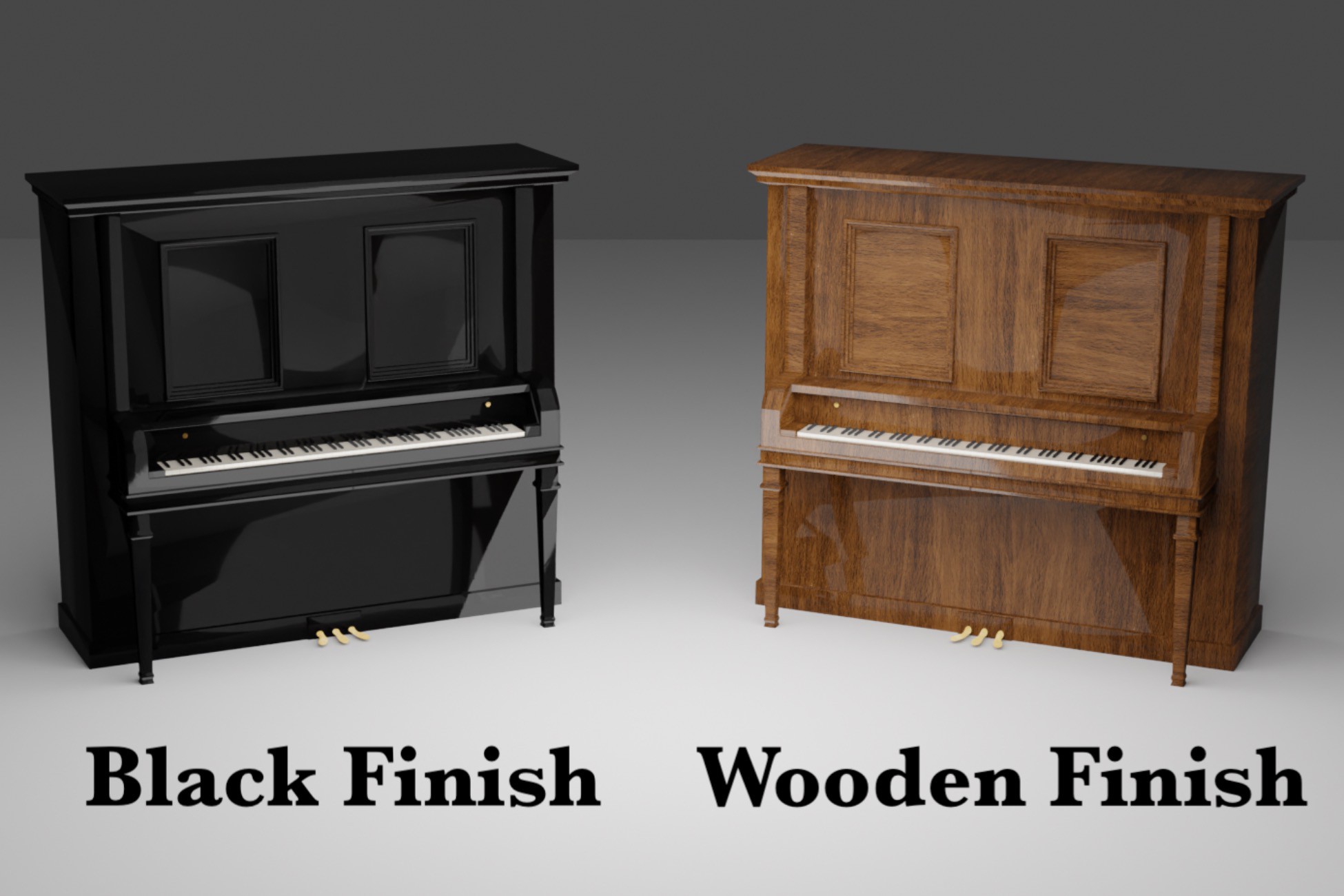 Upright Pianos 3D 家具 Unity Asset Store