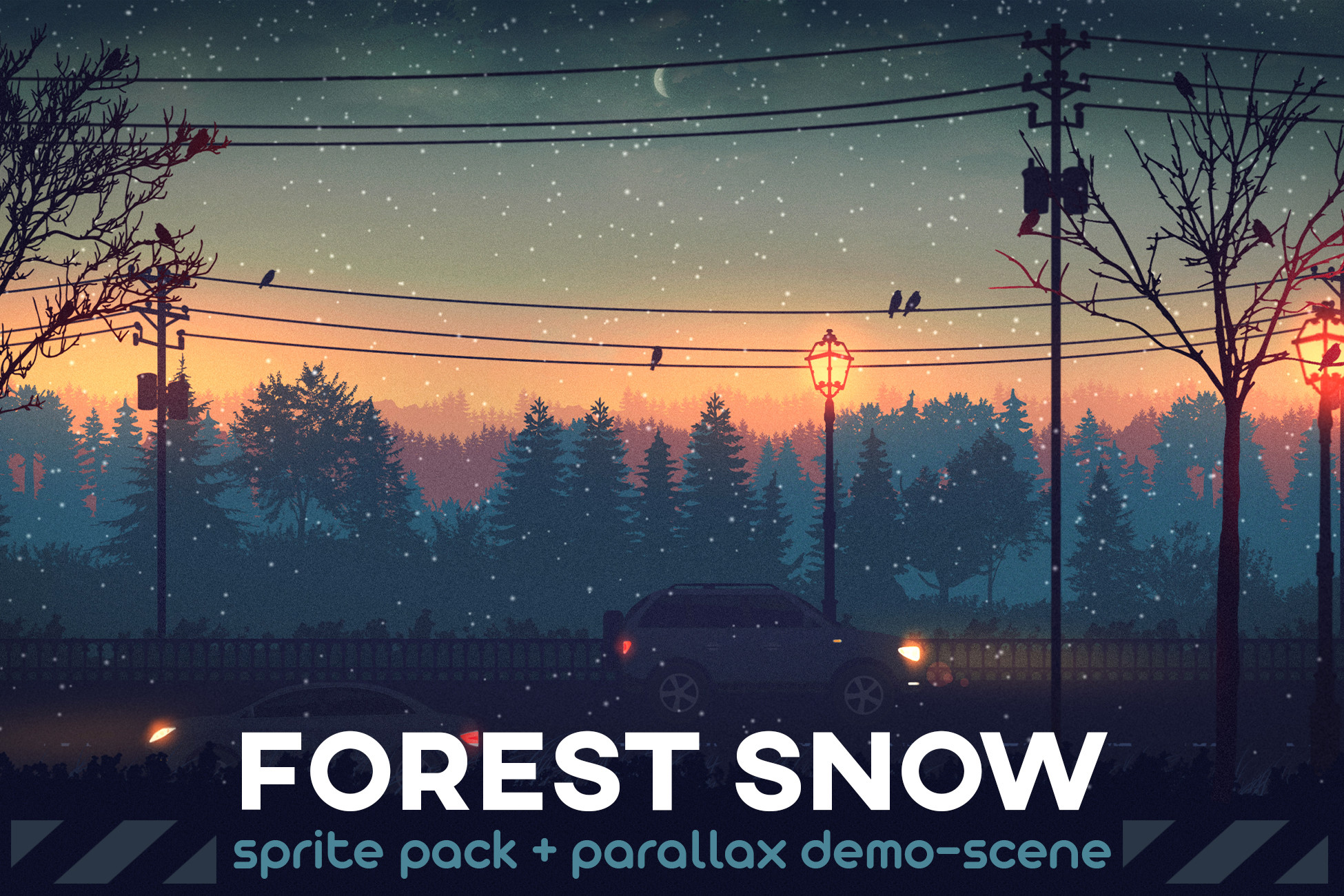Forest Snow - Parallax Landscape | 2D Environments | Unity Asset Store