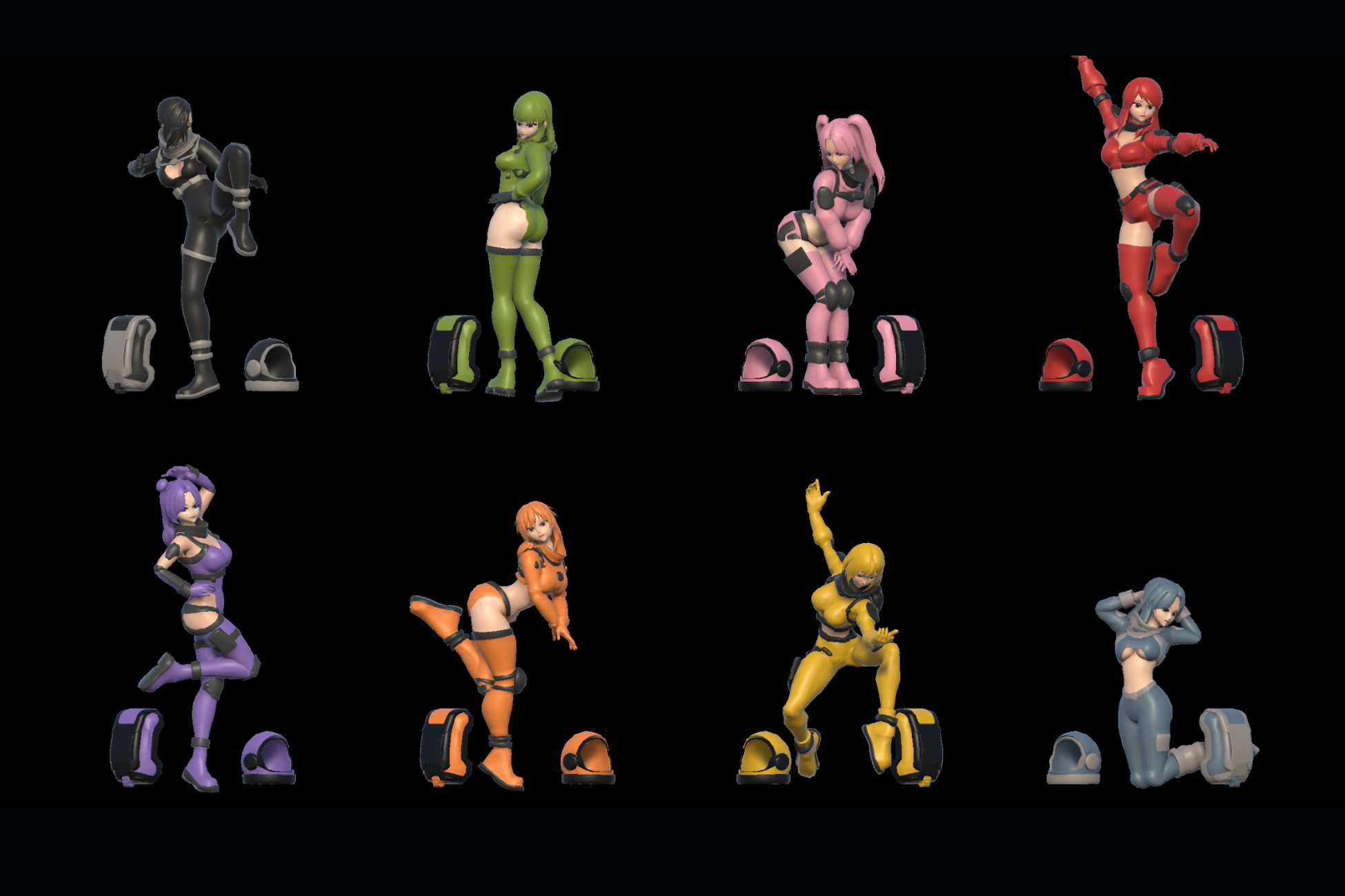 Pixit Stylized Astronaut Girls by Pixit Games