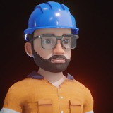 Stylized Male Worker 3D Model – Animated & Customizable (Game-Ready, Built-In)