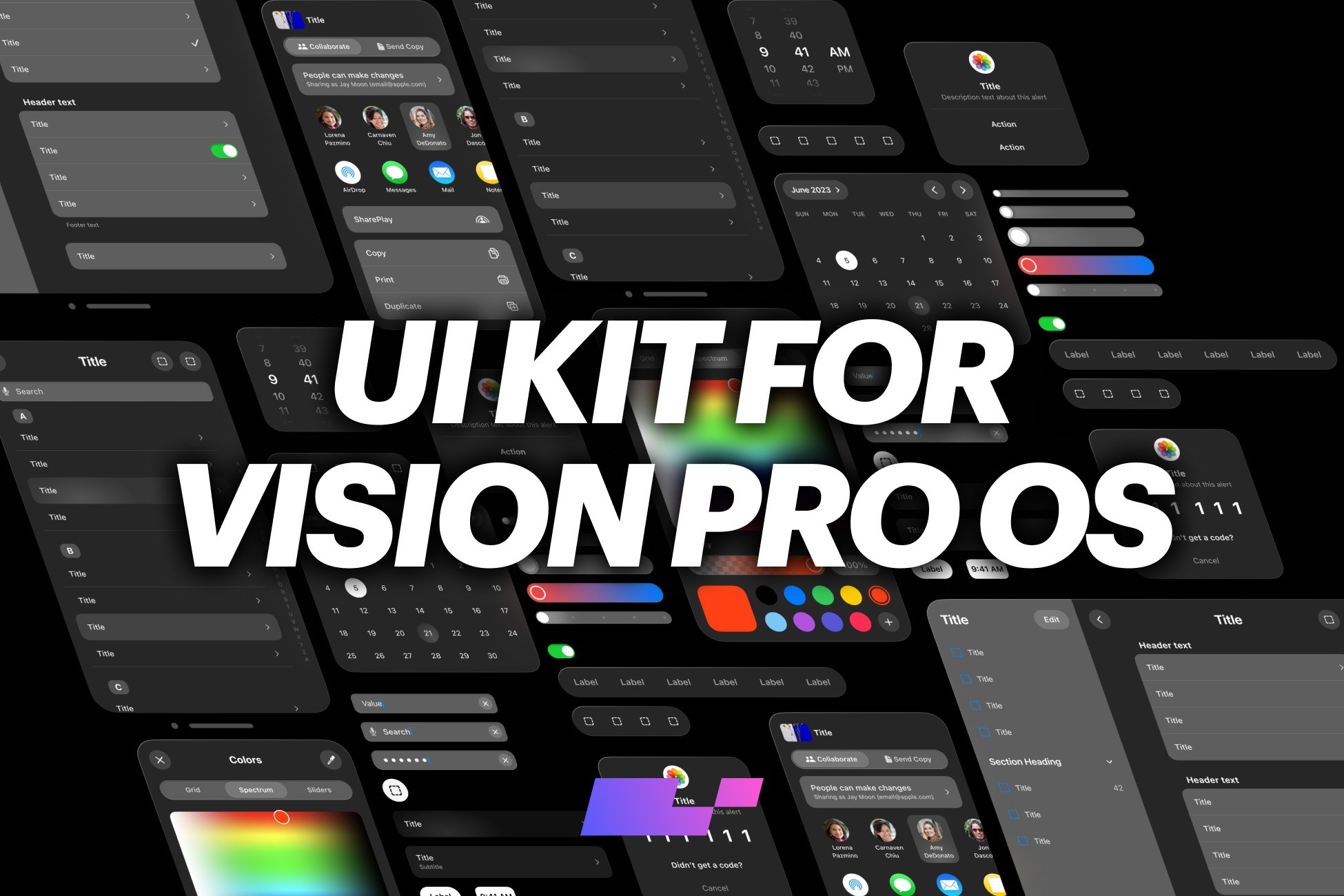 UI Kit For Vision Pro OS | GUI Tools | Unity Asset Store
