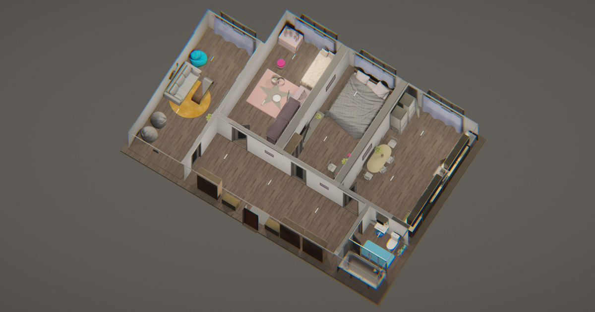 Apartment interior and props 3D 인테리어 Unity Asset Store