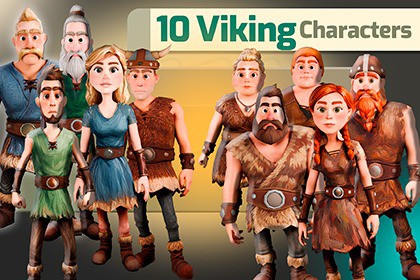 Stylized Viking Character Collection 1