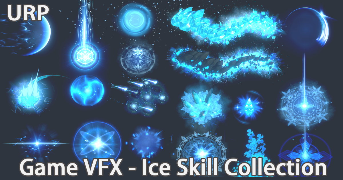 Snow Particles Ripper Game VFX - Ice Skill Collection(URP) | VFX Particles | Unity Asset Store