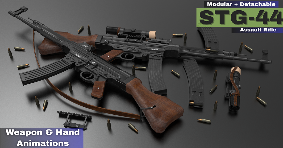 Stg Build STG 44 Weapon (Fps-Tps) | 3D Weapons | Unity Asset Store